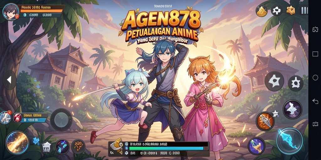 Tangkapan layar AGEN878 menampilkan aksi karakter anime yang menakjubkan.