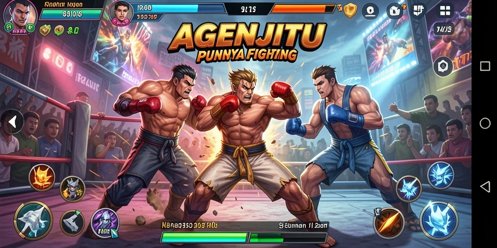 Tangkapan layar menampilkan aksi pertarungan dalam AGENJITU.