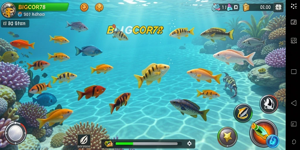Tampilan gameplay Tembak Ikan yang seru di BIGCOR78.