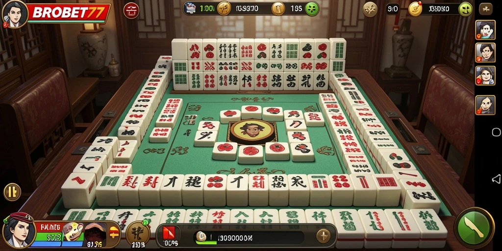 Screenshot gameplay BROBET77 menampilkan momen seru permainan Mahjong.