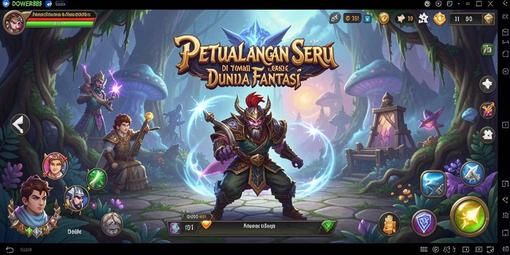 Tampilan gameplay petualangan DOWER88 yang mendebarkan dan penuh warna.