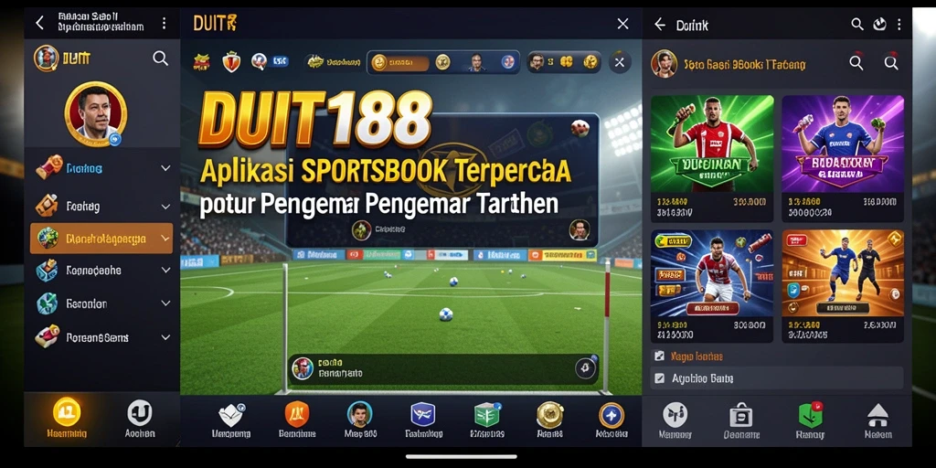 Tampilan utama <strong>DUIT188</strong> dengan berbagai pilihan taruhan olahraga.