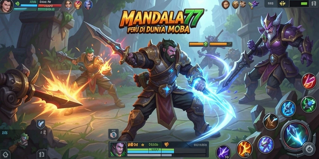 Gameplay seru dengan pertempuran tim di MANDALA77.