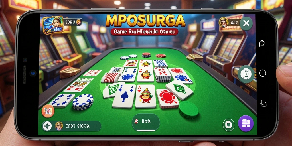 Screenshot MPOSURGA menampilkan gameplay Gaple yang seru dan interaktif.