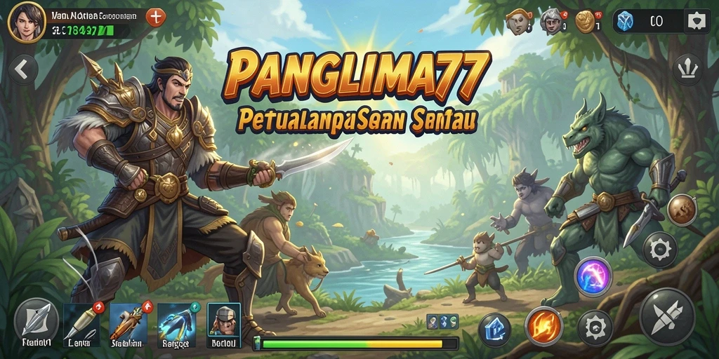 Gameplay seru PANGLIMA77 dengan dunia petualangan yang luas.