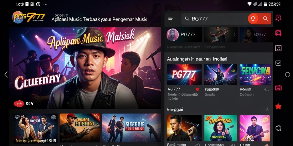 Screenshot PG777 yang menunjukkan gameplay interaktif musik.