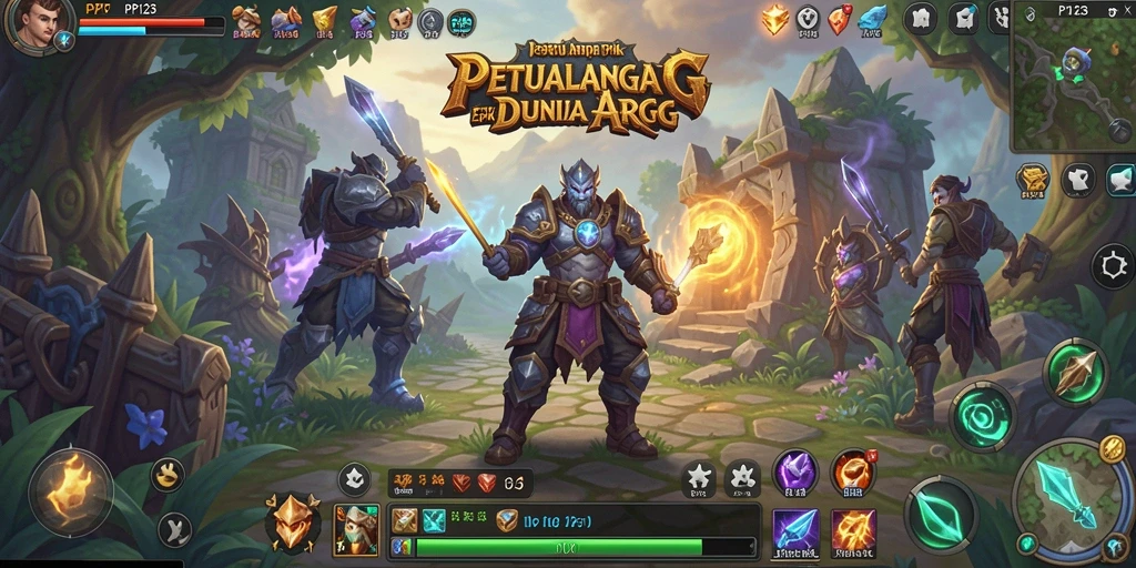 Menampilkan pertempuran epik dalam gameplay ARPG PP123.
