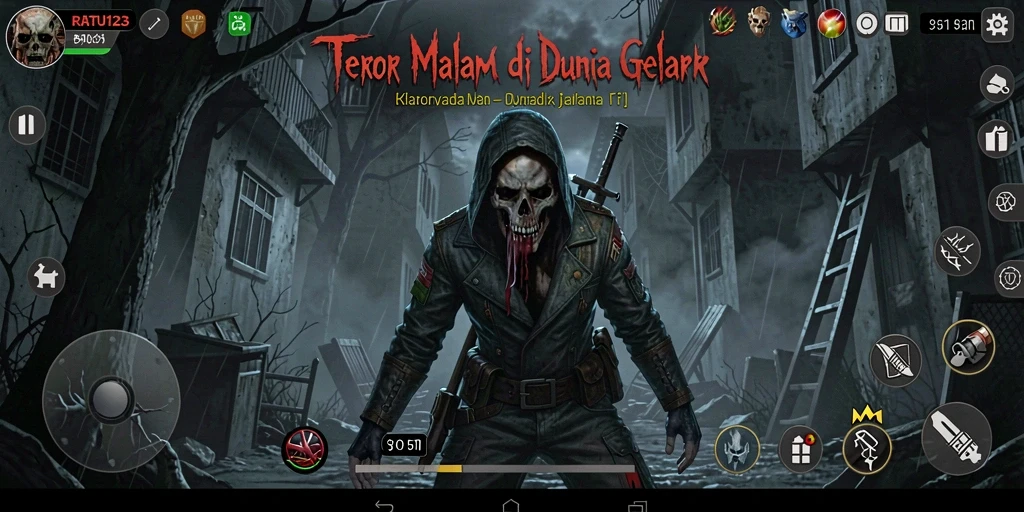 Tampilan gameplay RATU123 yang mencekam dan menegangkan.