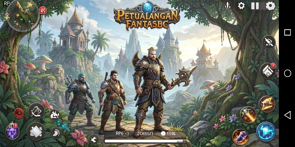 Screenshot menampilkan aksi seru dalam gameplay RPG.