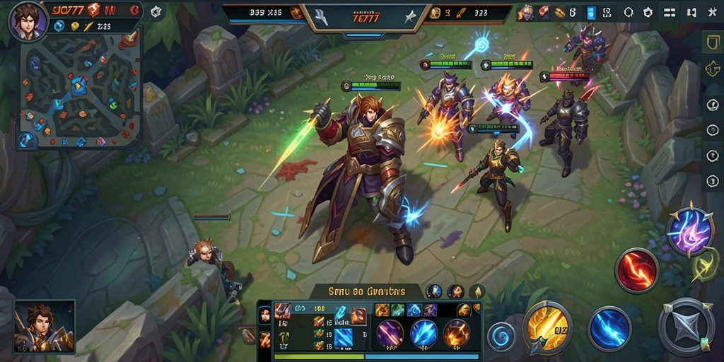 Screenshot gameplay SJO777 yang menampilkan pertempuran intens.