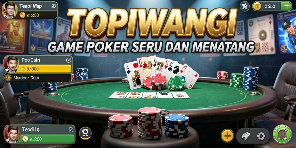 Gameplay seru dari permainan Poker di TOPIWANGI.